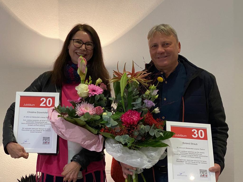 C. Eitzenhöfer  20 Jahre  -   R. Straub  30 Jahre